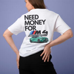 Oversized Дамска Тениска Need Money For BMW