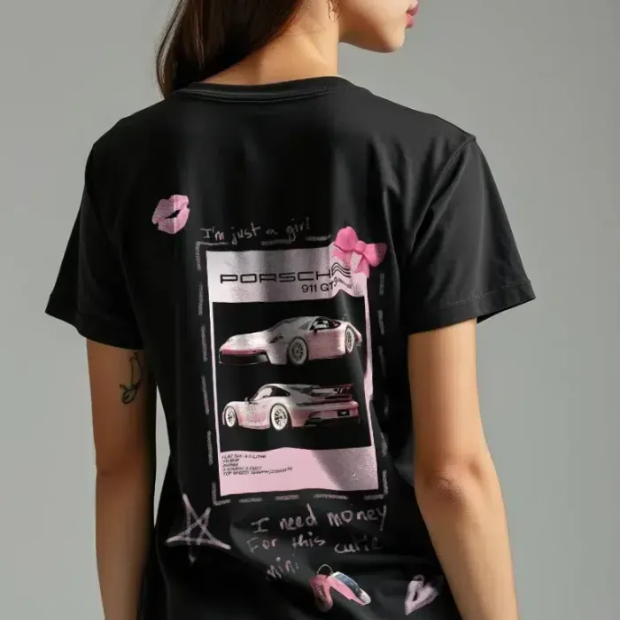 Дамска Тениска Need Money for Pink Porsche